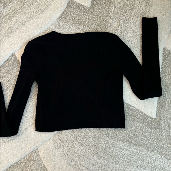 GARAGE | Cropped Cardigan with Tie Front - Picture 3 of 4